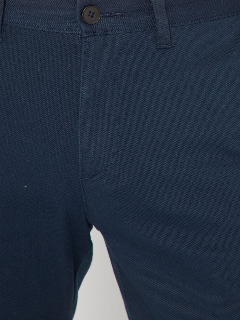 Pantalon chino slim bleu marine - Kiabi