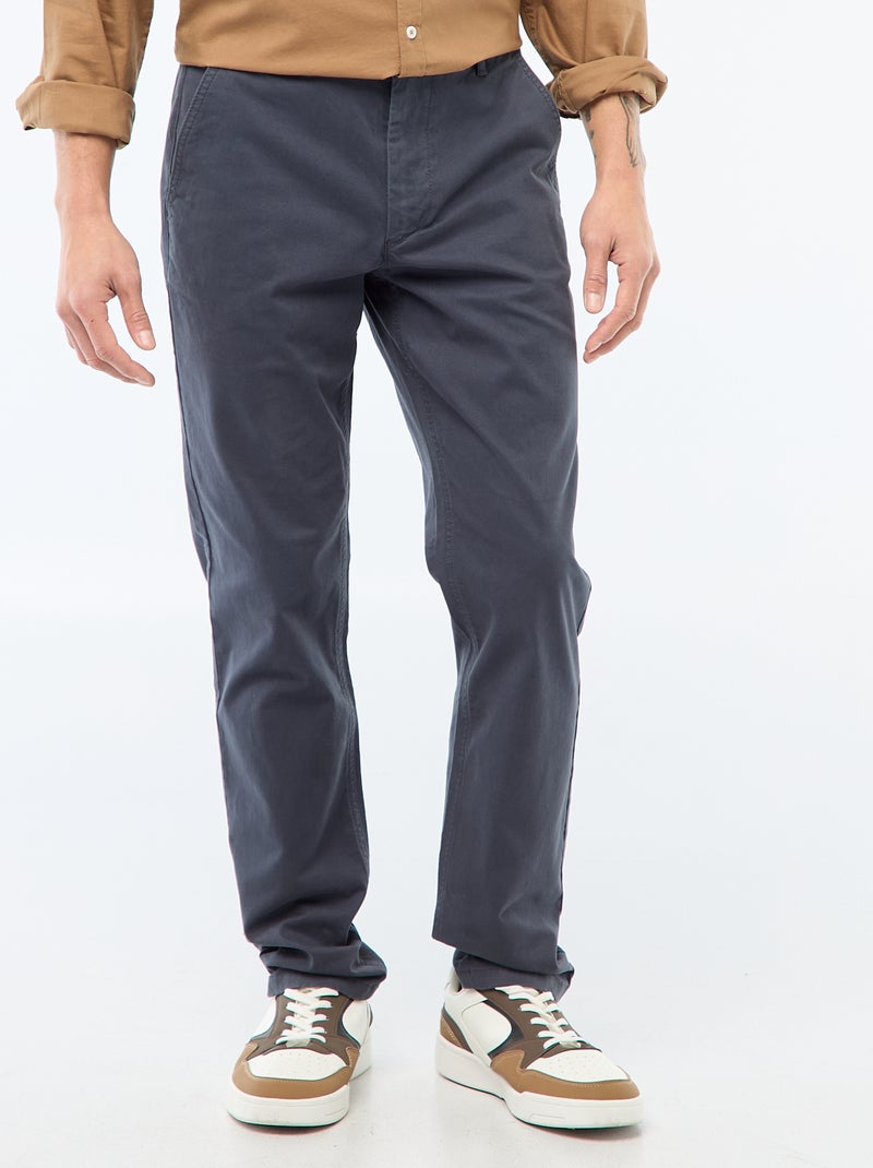 Pantalon chino slim Bleu - Kiabi