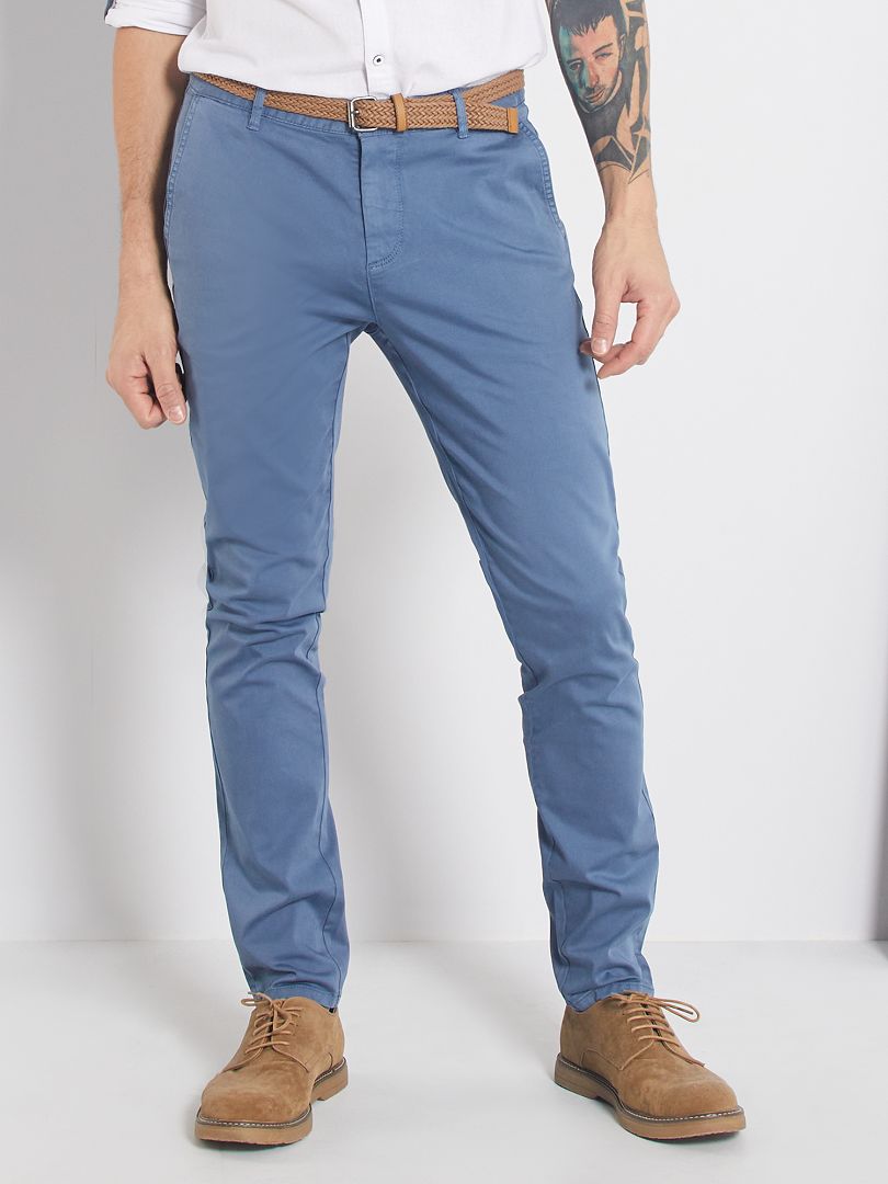 Chino Marine Stretch Ceinturé - Taille 32 (intérieur Jambe 31) - Neuf Avec étiquettes