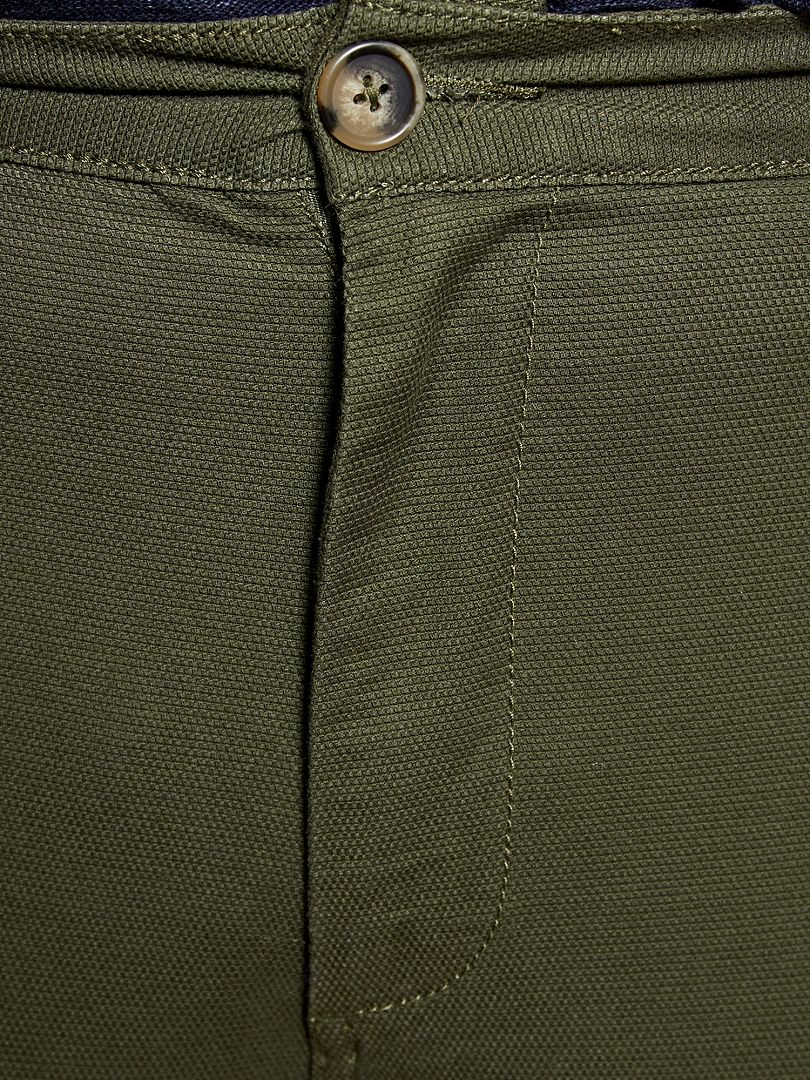 Pantalon chino slim + ceinture - vieux rose - Kiabi - 25.00€