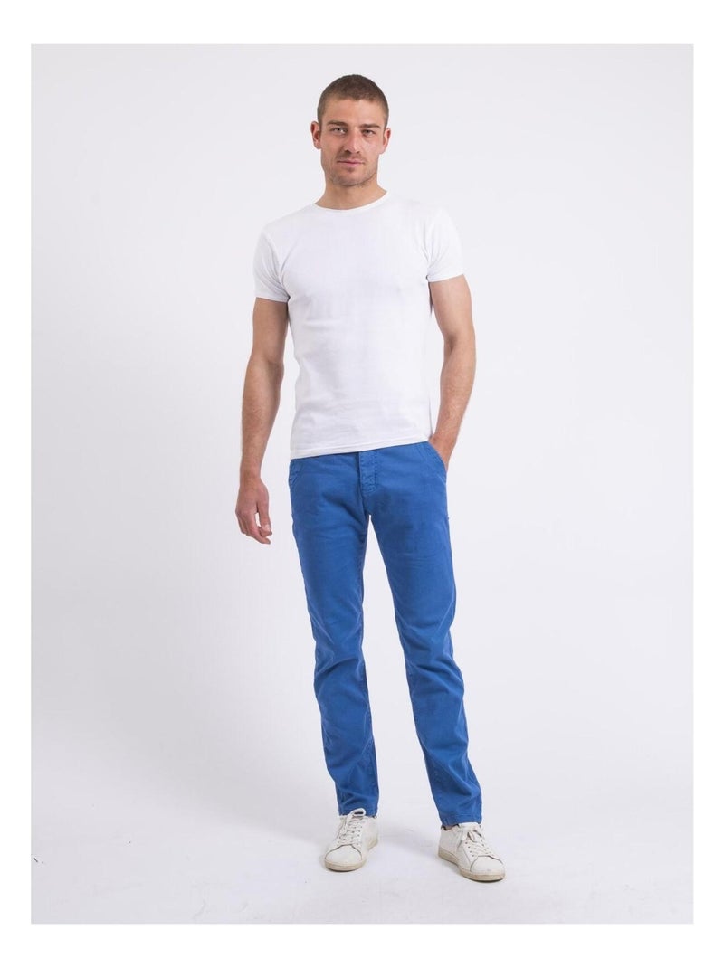 Pantalon chino slim CODY Bleu roi - Kiabi