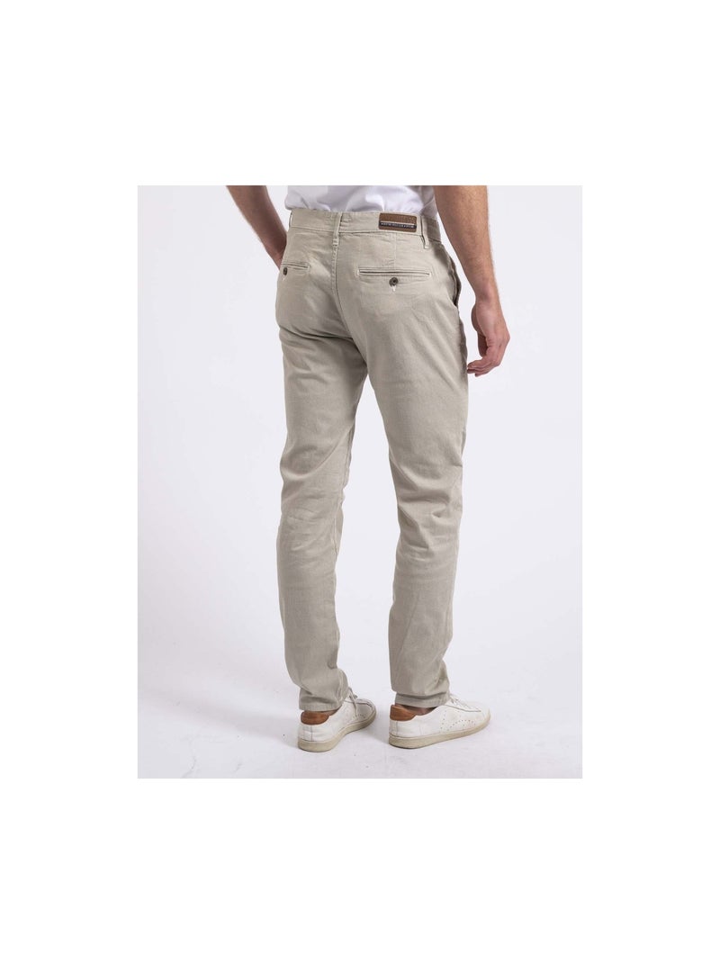 Pantalon chino slim CODY Ecru - Kiabi