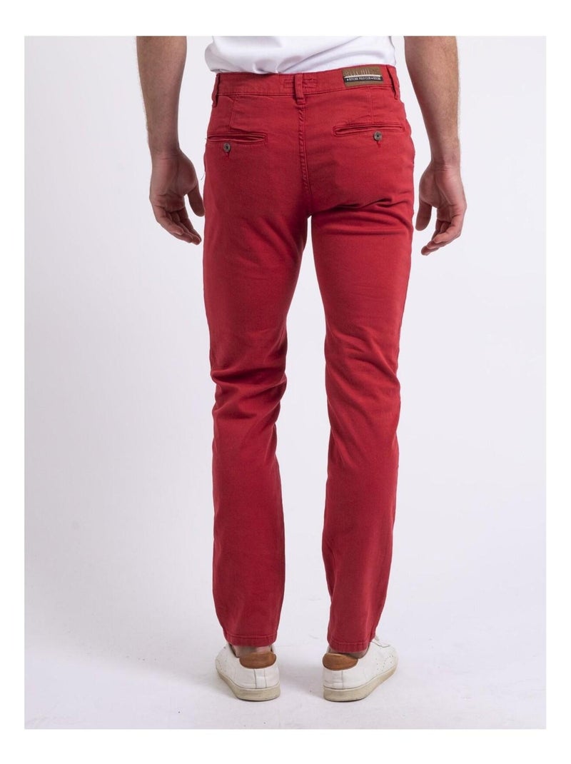 Pantalon chino slim CODY Rouge - Kiabi