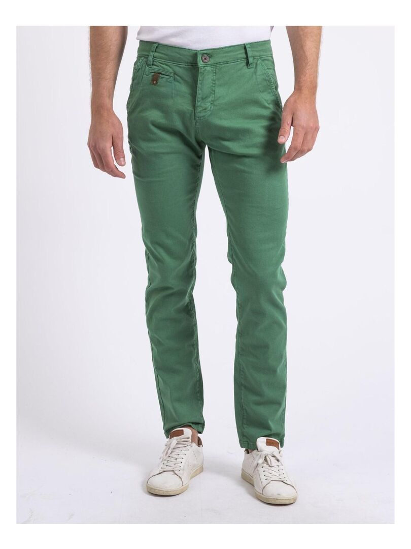 Pantalon chino slim CODY Vert - Kiabi