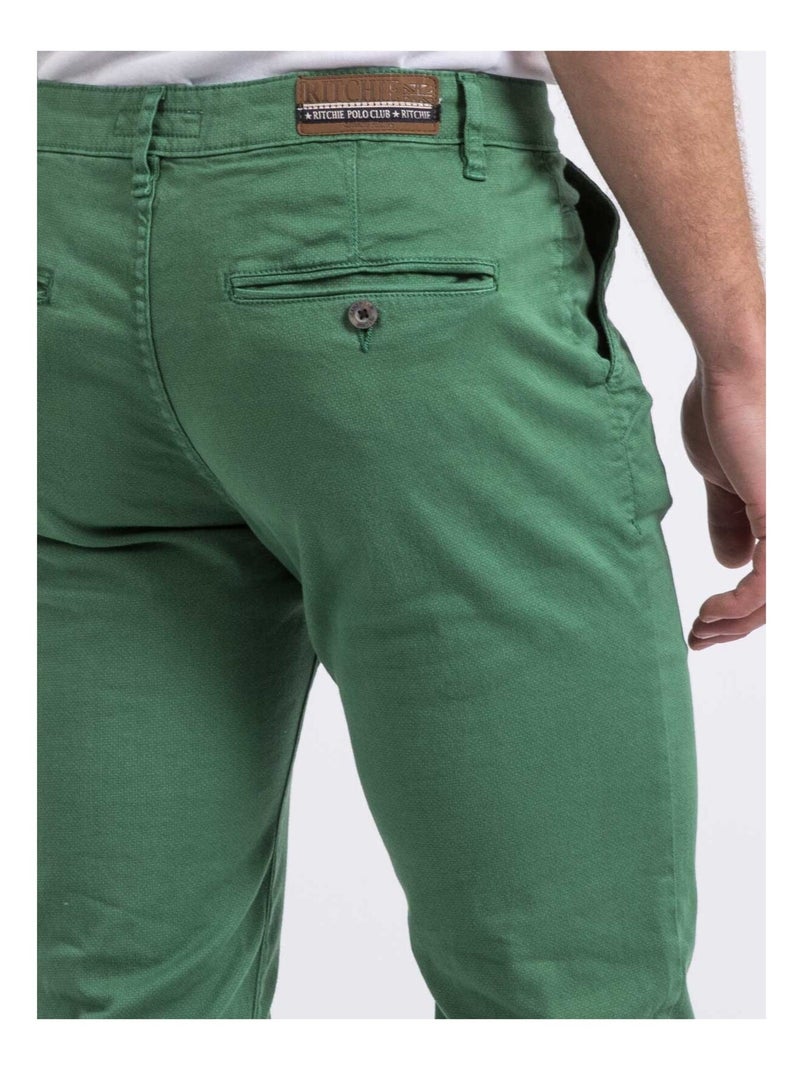 Pantalon chino slim CODY Vert - Kiabi