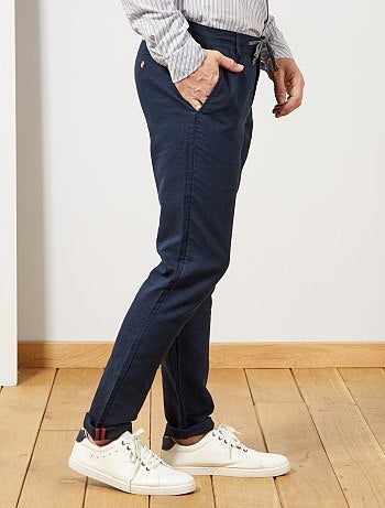 pantalon lin homme kiabi