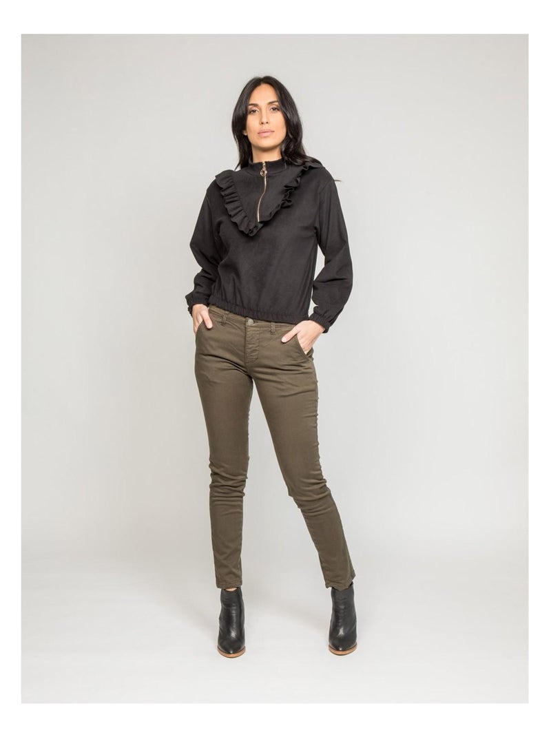 Pantalon chino slim ETERBERK Kaki - Kiabi