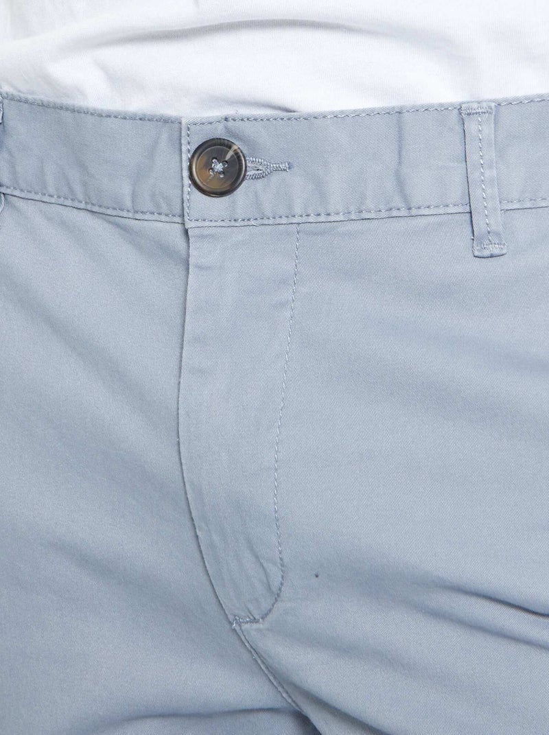 Pantalon chino slim Gris bleu - Kiabi