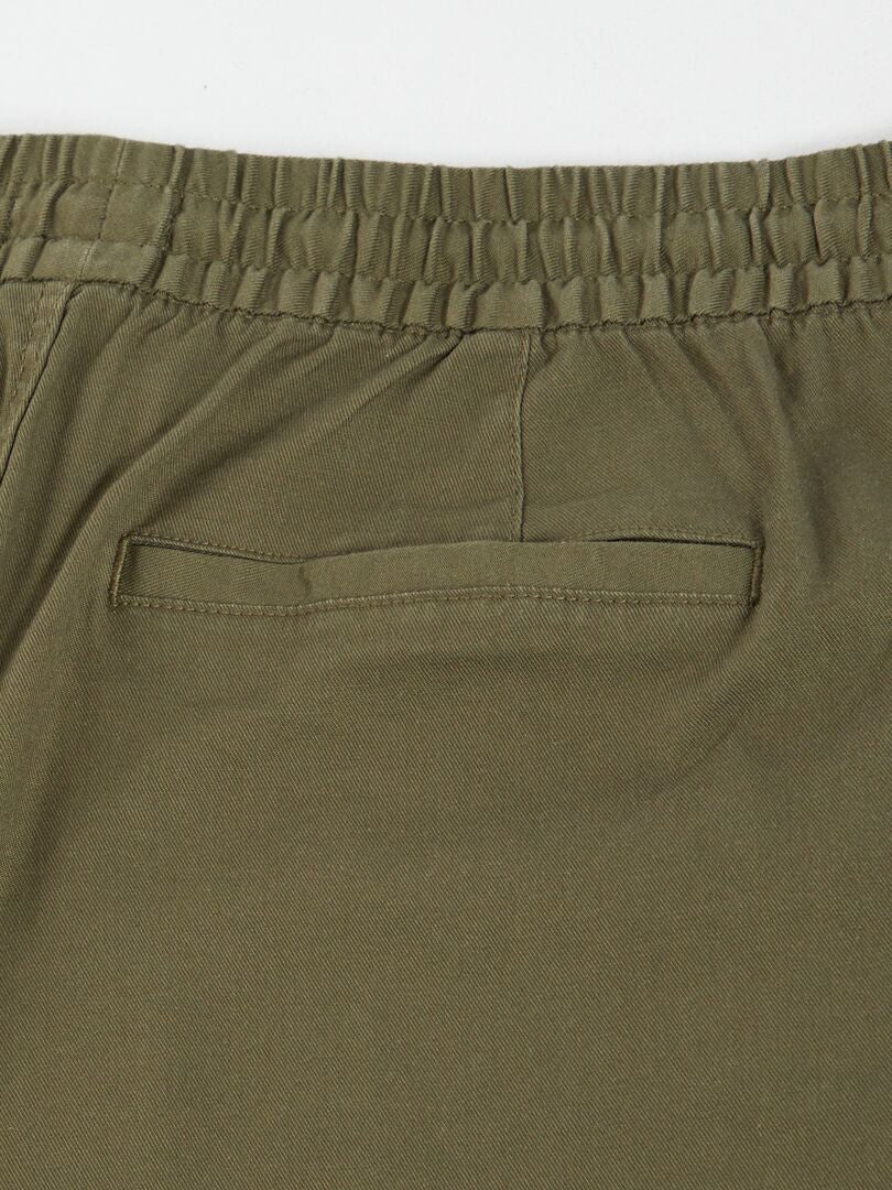 Pantalon chino slim Kaki - Kiabi