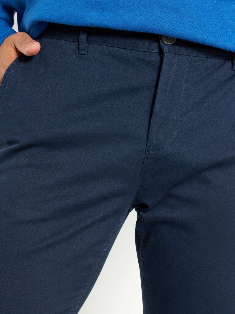 Pantalon chino slim L30 Bleu marine - Kiabi