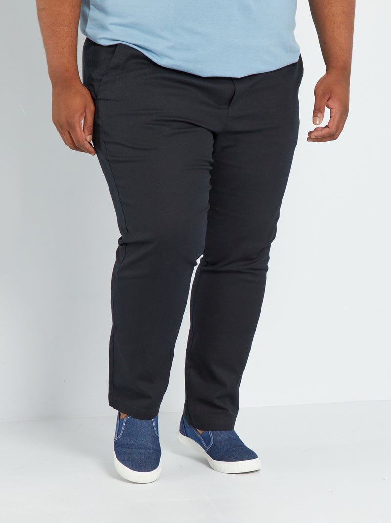Pantalon chino slim noir - Kiabi