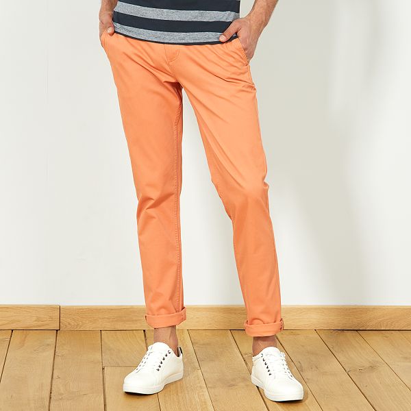 pantalon homme orange