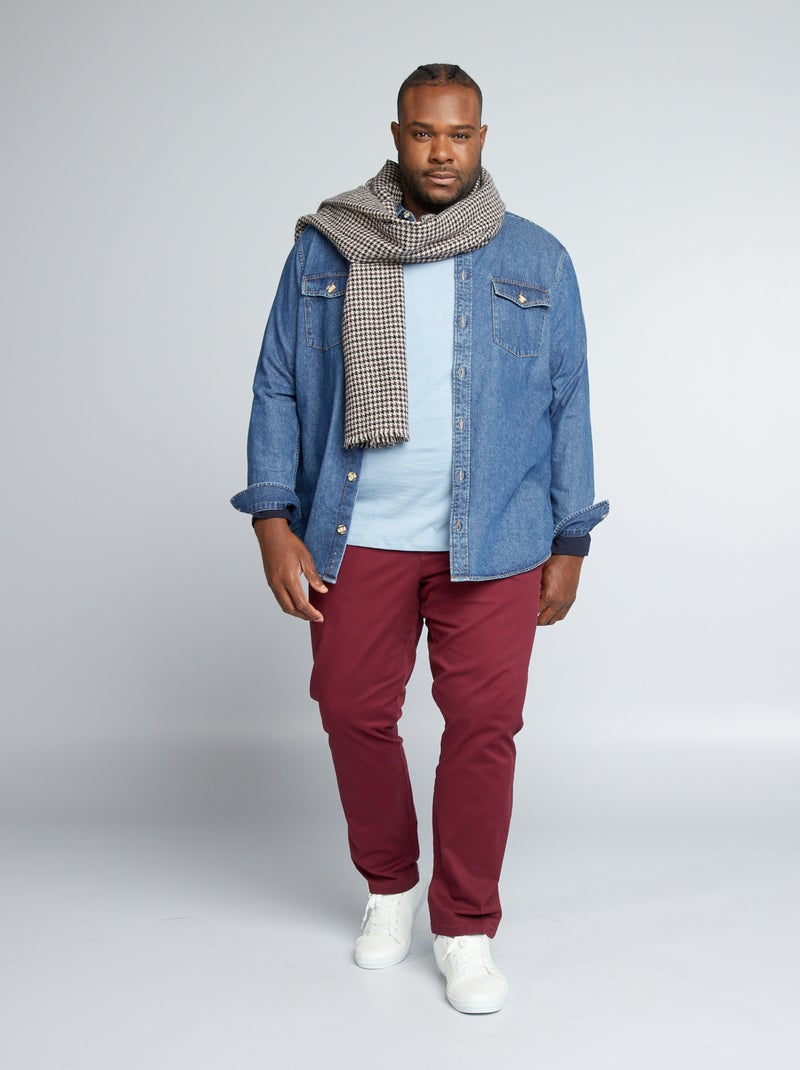 Pantalon chino slim rouge - Kiabi