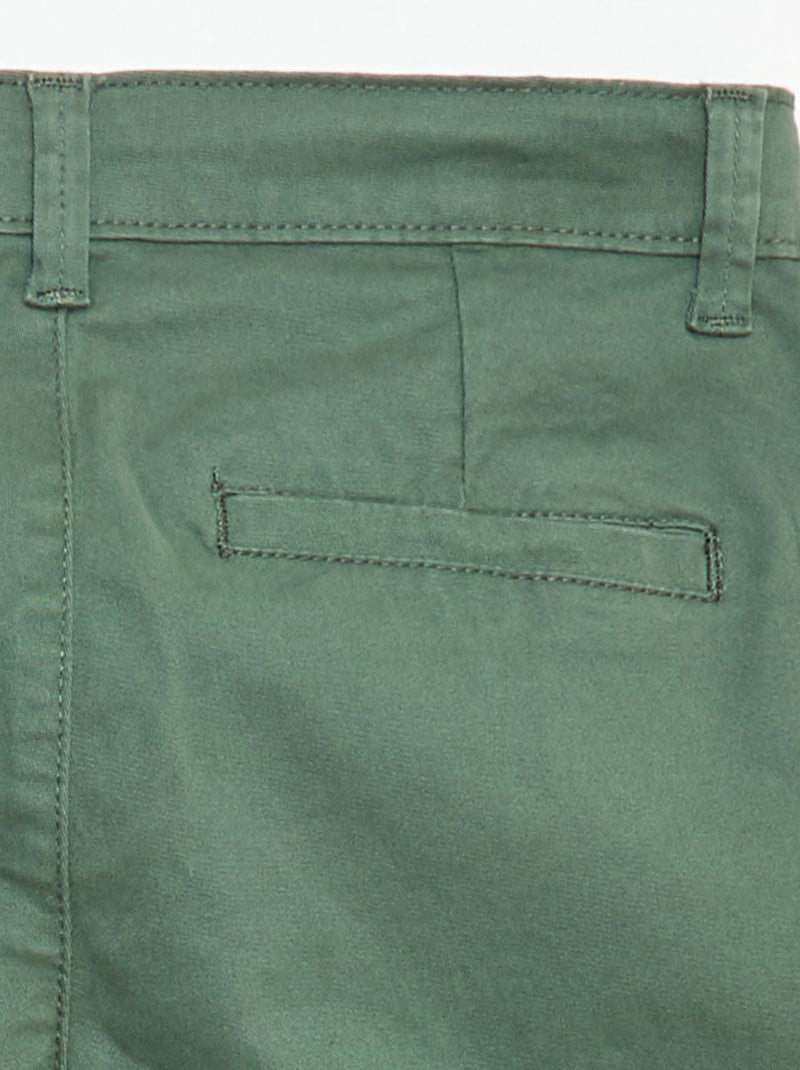 Pantalon chino slim Vert - Kiabi