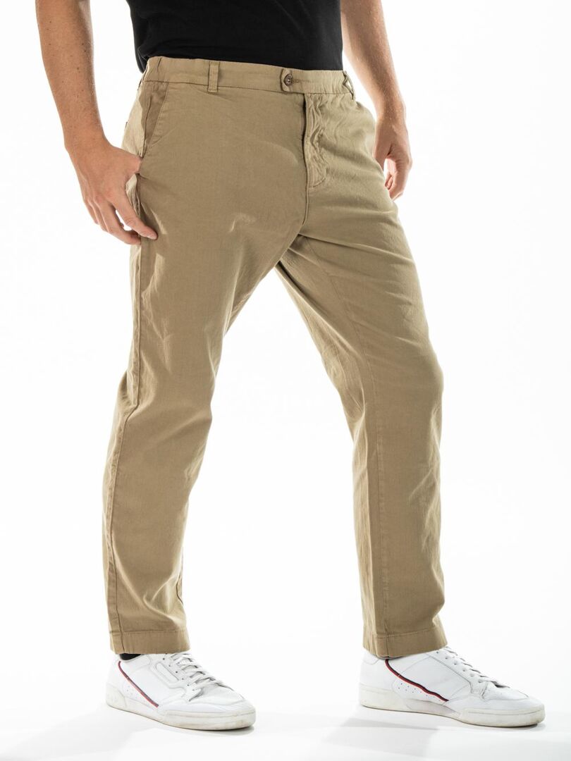 Lot de 3 pantalons toile chino pour homme - léger décontracté élastis et  slim