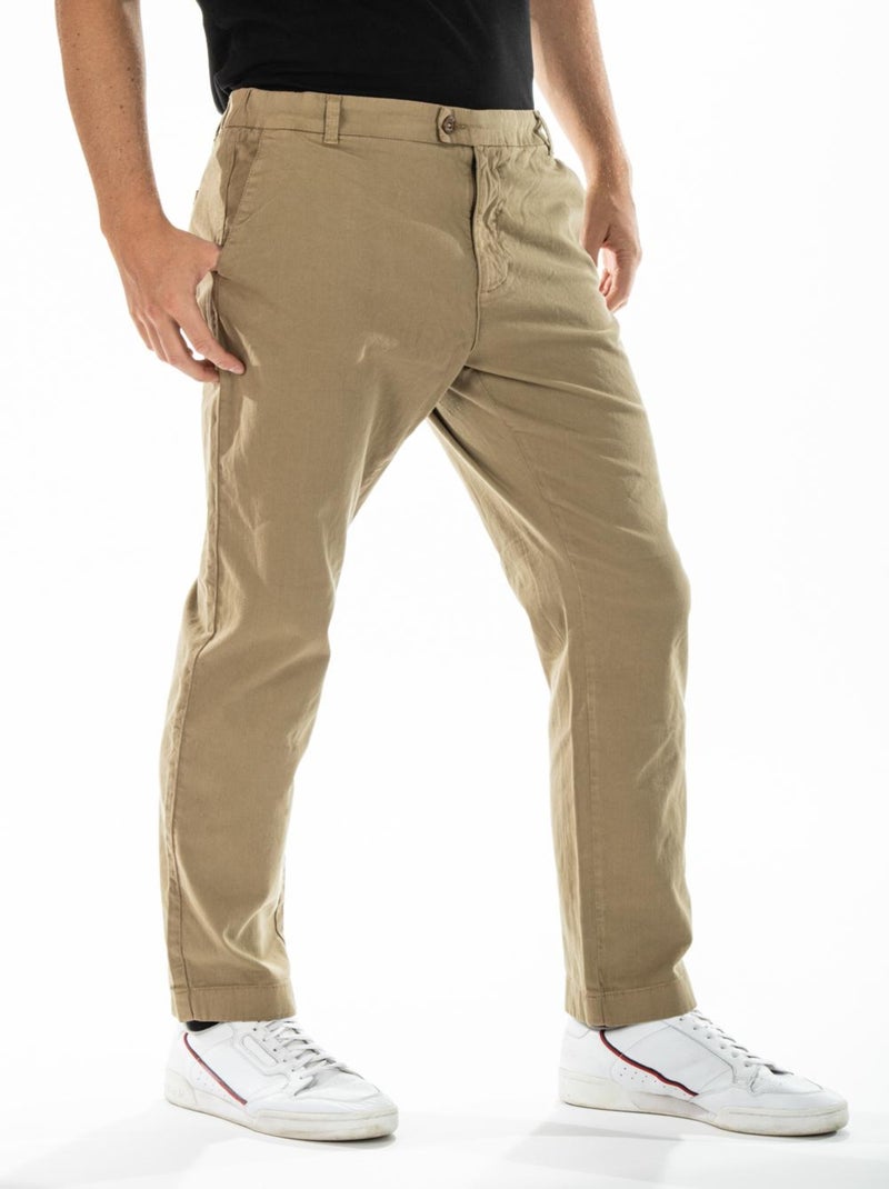 Pantalon chino taille élastiquée EPANT 'Rica Lewis' Beige - Kiabi