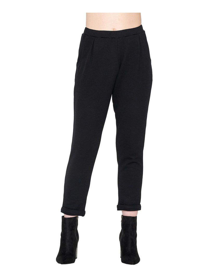 Pantalon chino taille haute Inspired Noir - Kiabi