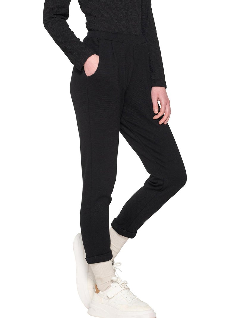 Pantalon chino taille haute Inspired Noir - Kiabi