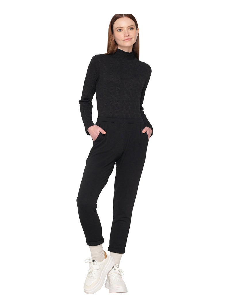 Pantalon chino taille haute Inspired Noir - Kiabi