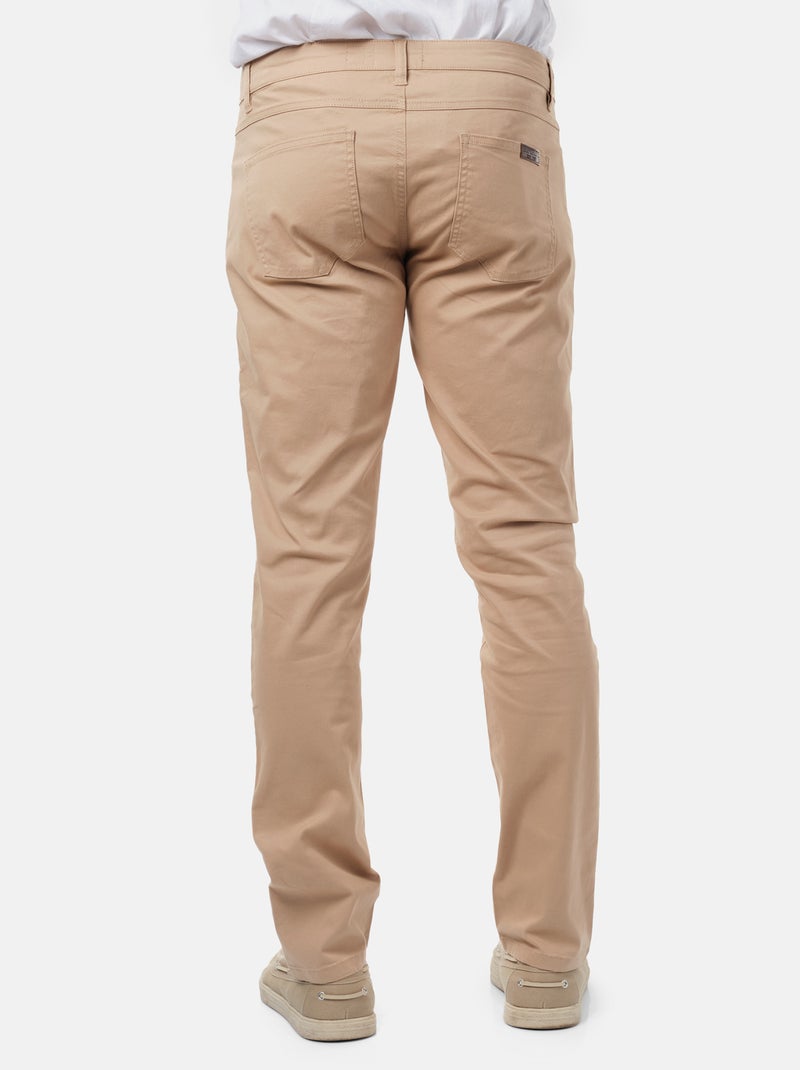 Pantalon chino uni Beige - Kiabi