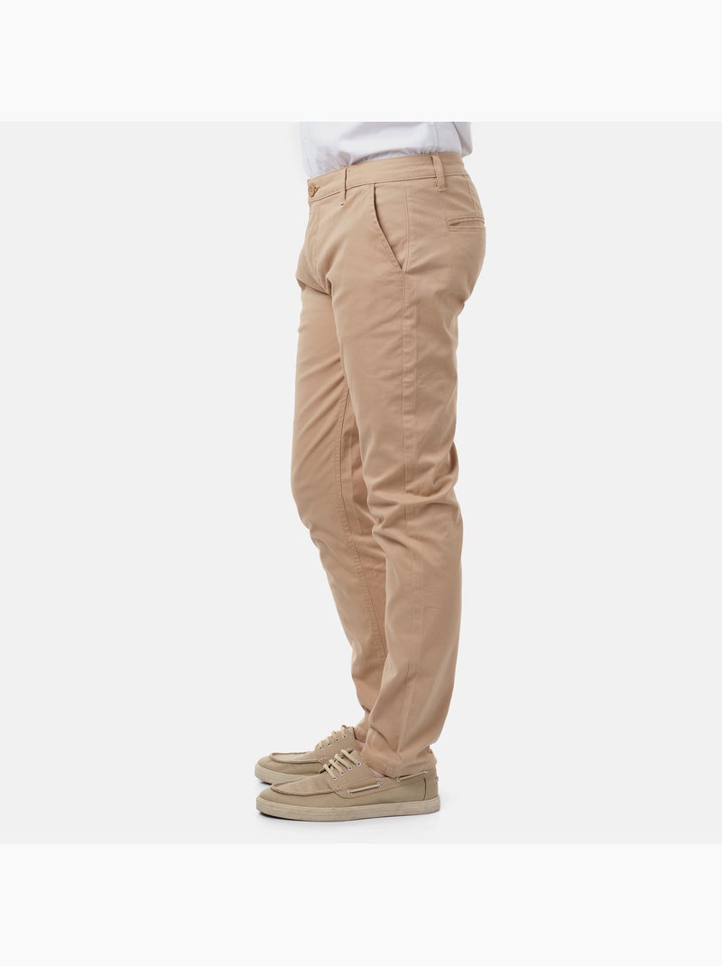 Pantalon chino uni Beige - Kiabi