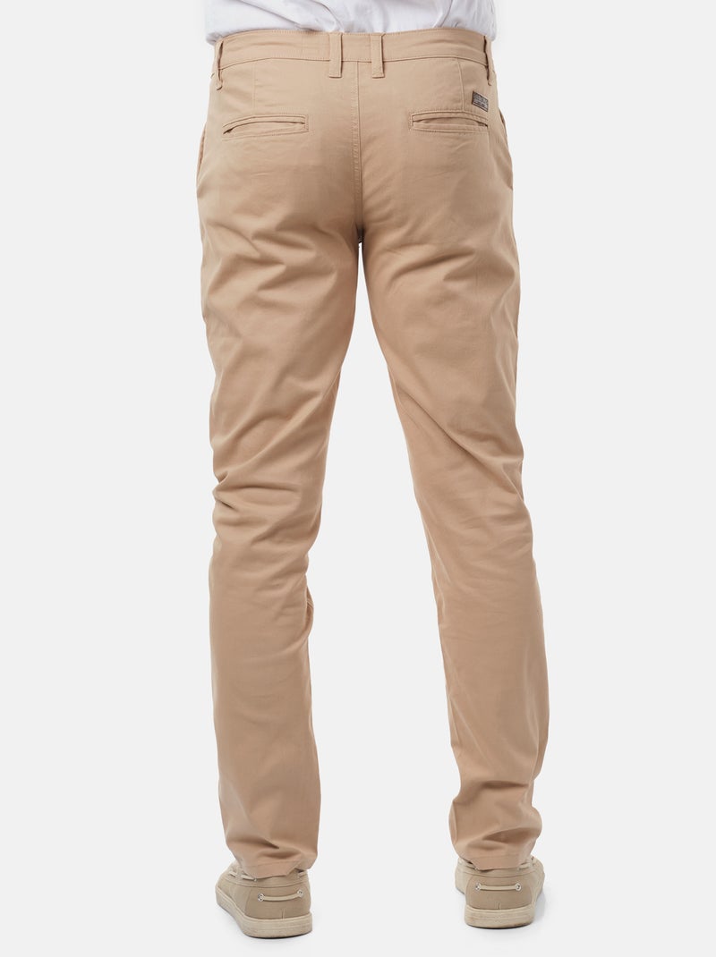 Pantalon chino uni Beige - Kiabi