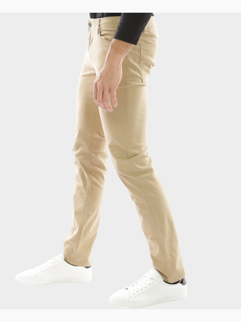 Pantalon chino uni Beige - Kiabi
