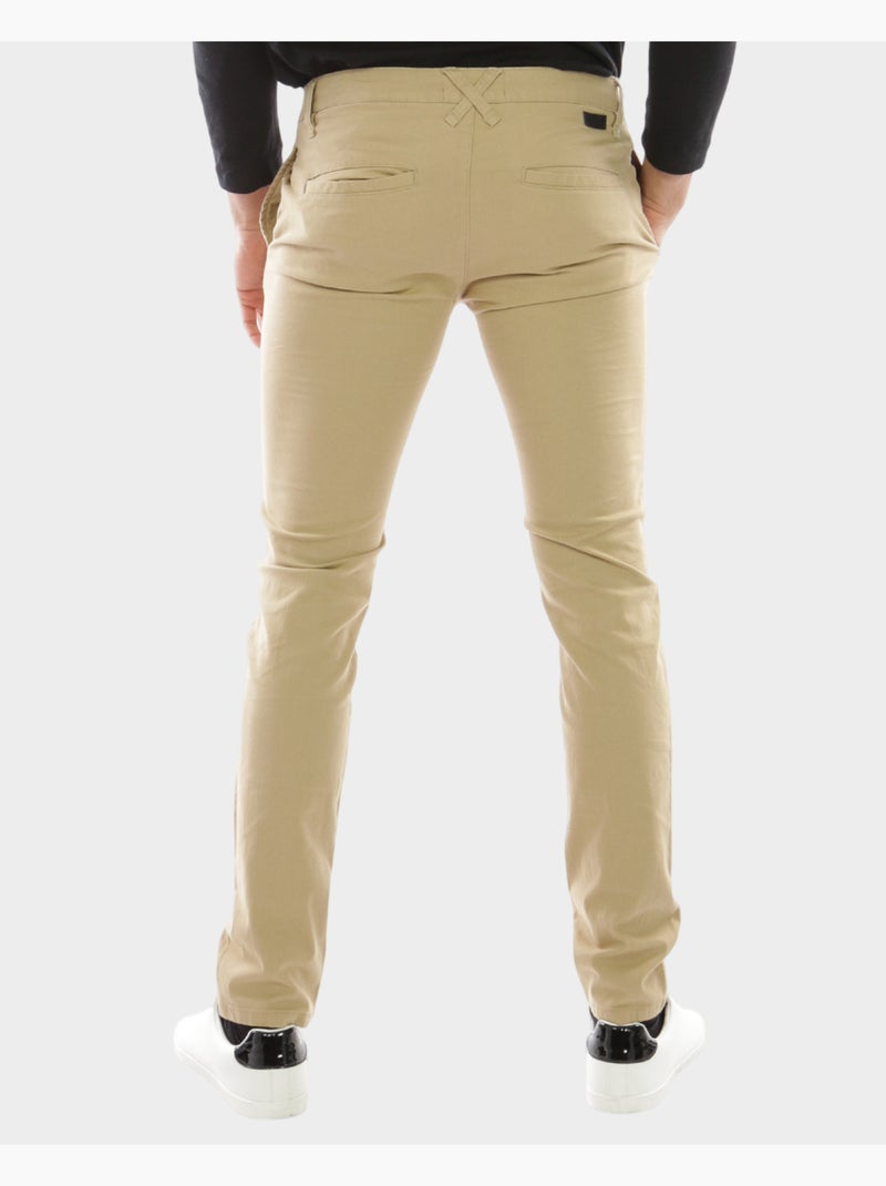 Pantalon chino uni Beige - Kiabi