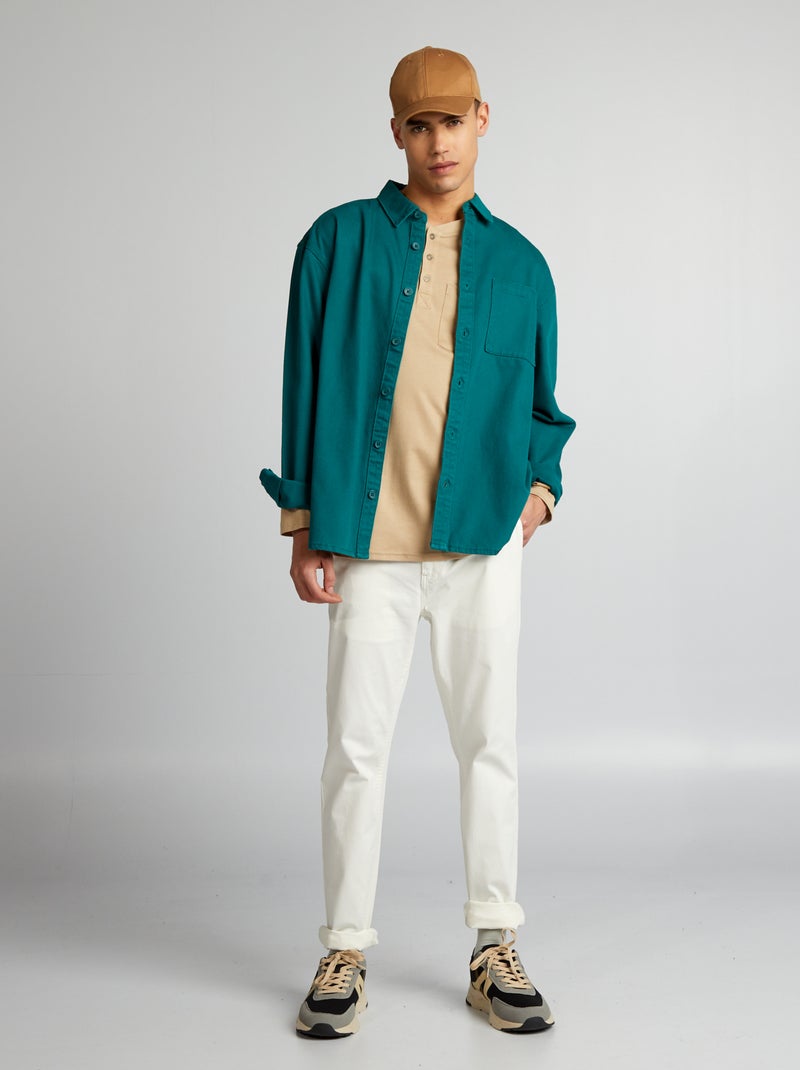 Pantalon chino uni blanc - Kiabi