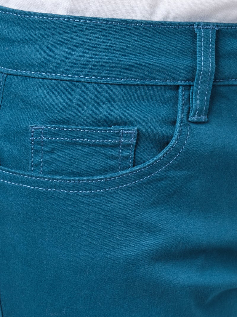 Pantalon chino uni Bleu - Kiabi
