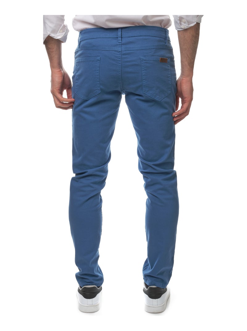 Pantalon chino uni Bleu - Kiabi