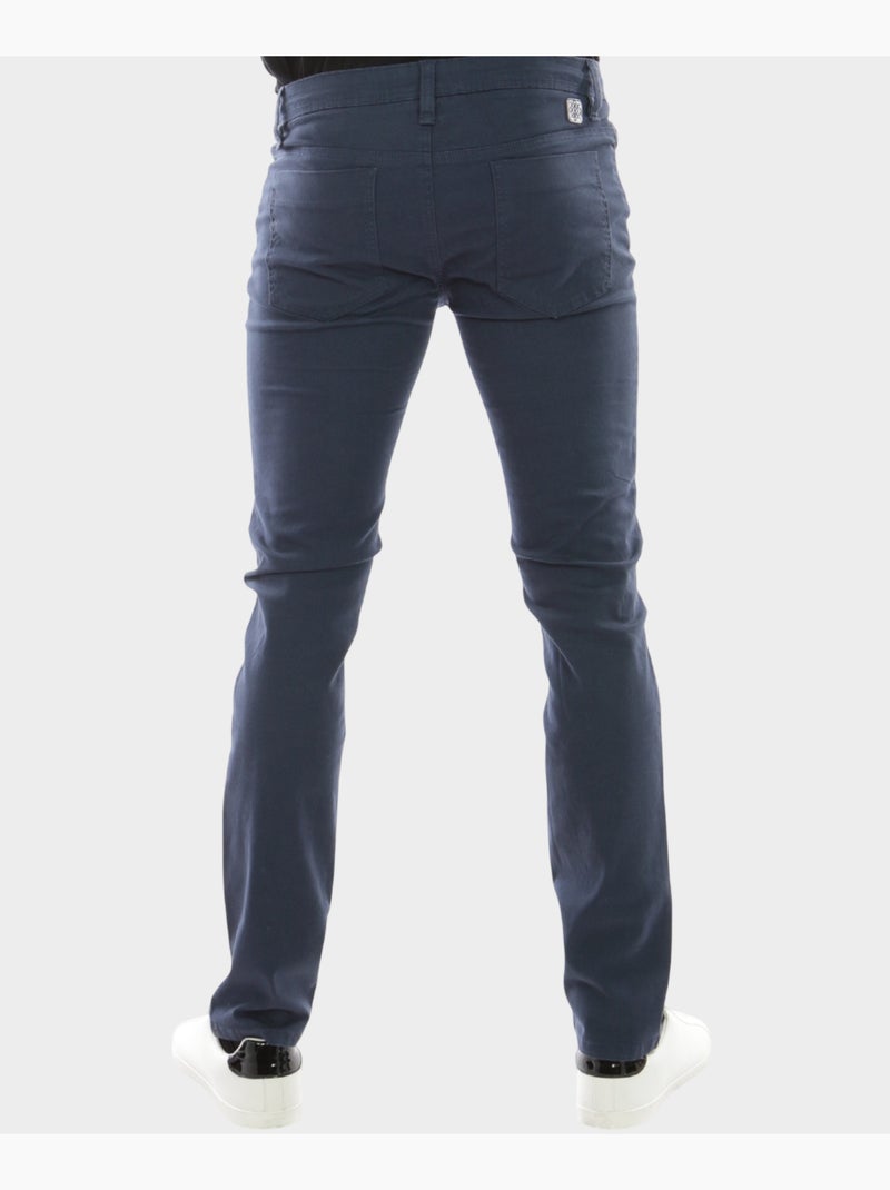 Pantalon chino uni Bleu marine - Kiabi