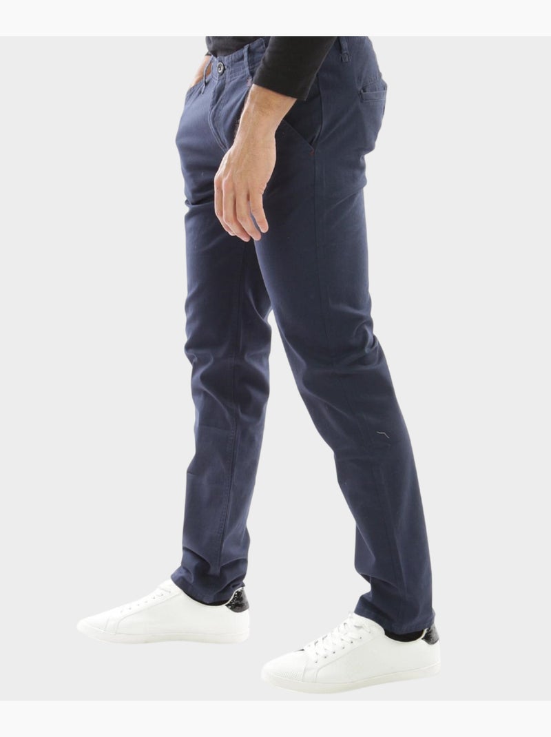 Pantalon chino uni Bleu marine - Kiabi