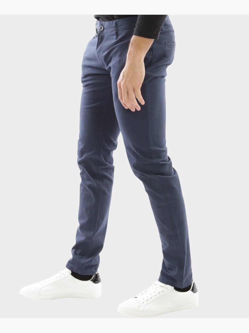 Pantalon chino uni Bleu marine - Kiabi