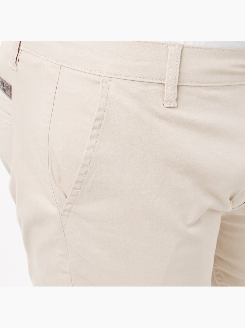 Pantalon chino uni Ecru - Kiabi