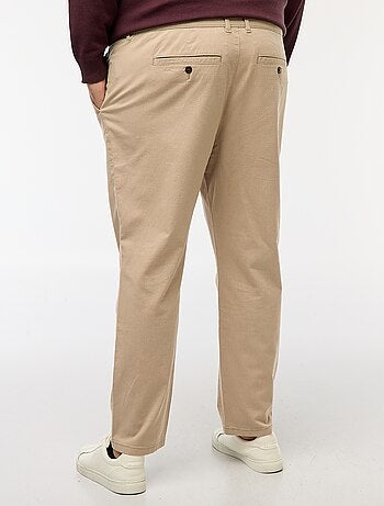 Pantalon chino uni en coton stretch