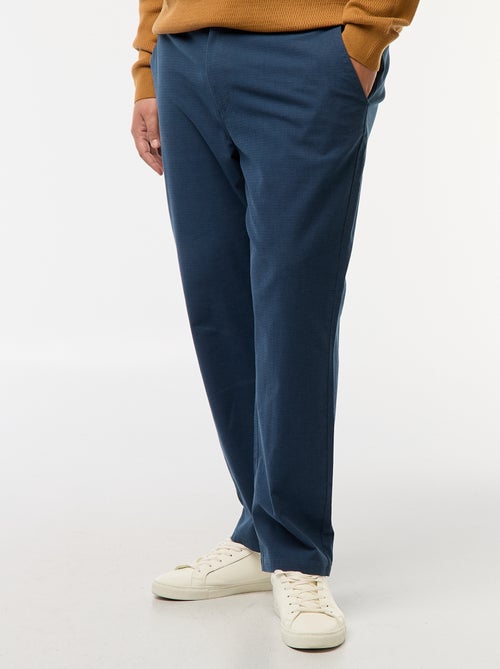 Pantalon chino uni en coton stretch - Kiabi