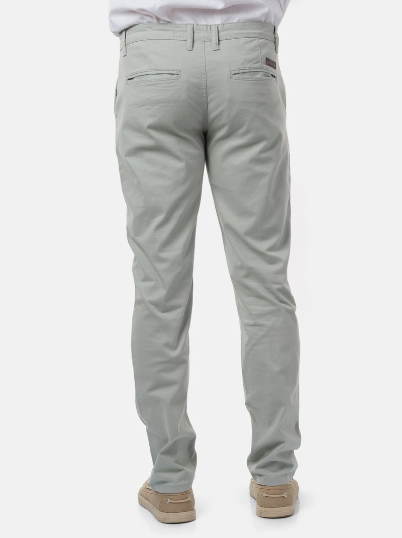 Pantalon chino uni Gris - Kiabi