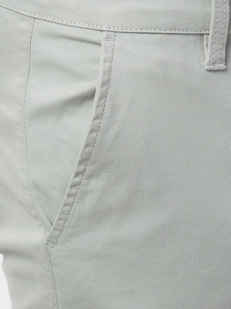 Pantalon chino uni Gris - Kiabi