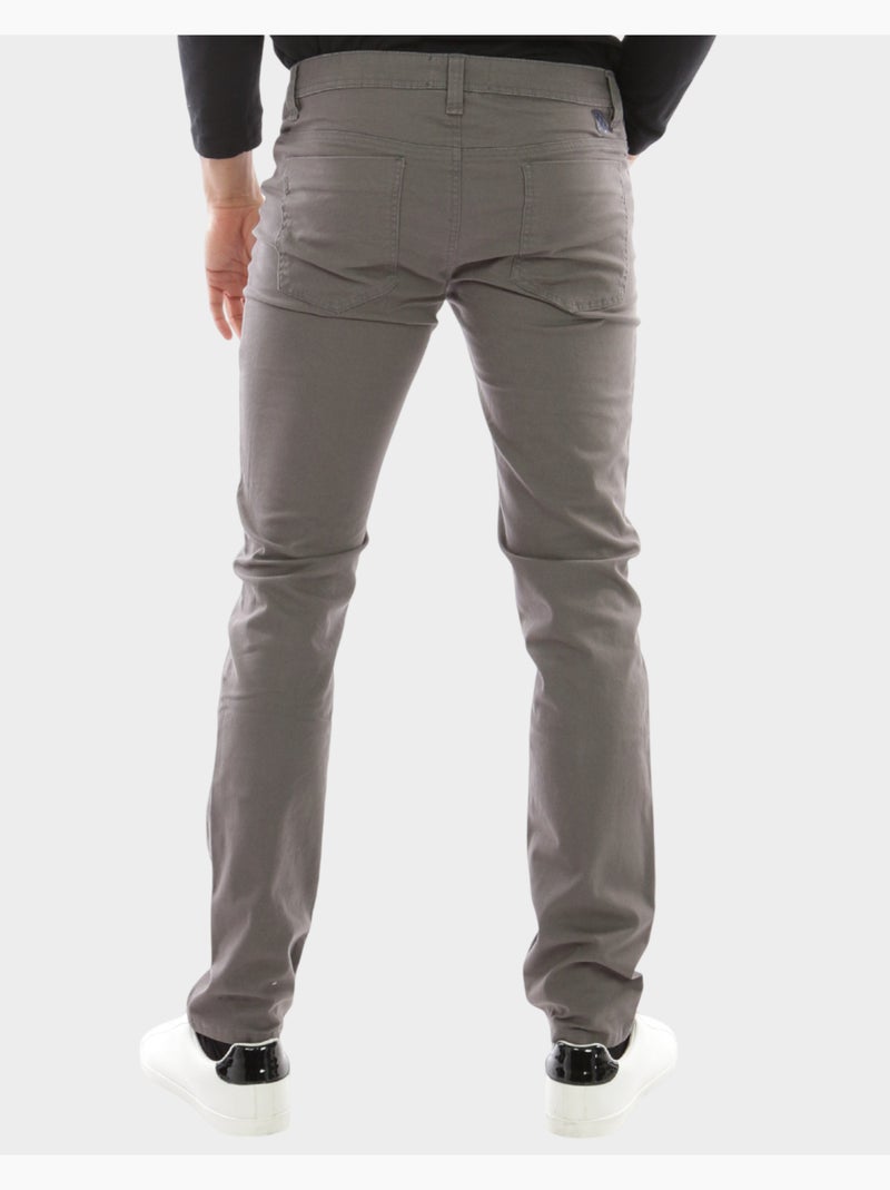 Pantalon chino uni Gris - Kiabi