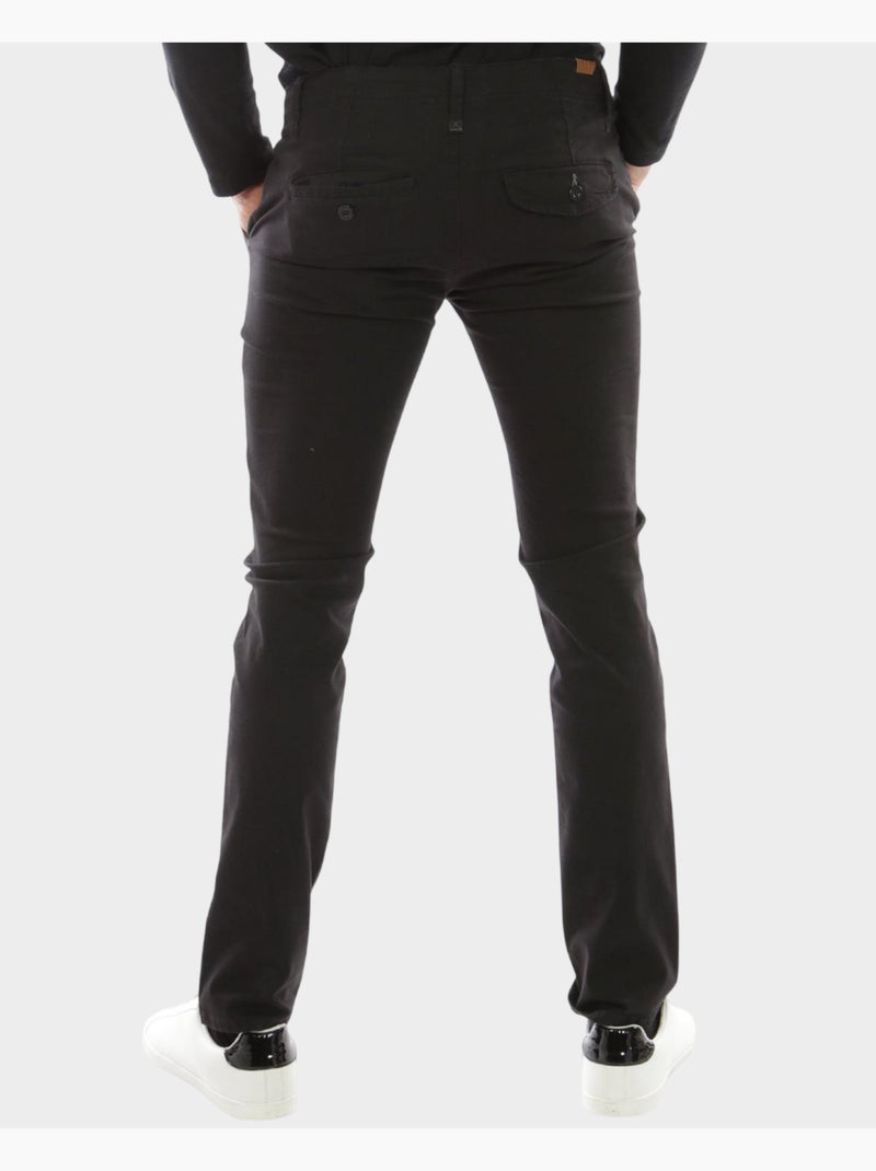 Pantalon chino uni Noir - Kiabi