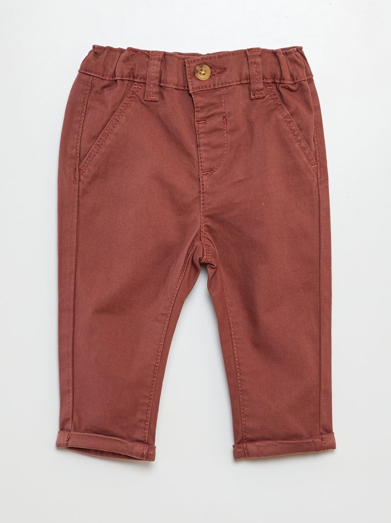 Pantalon chino uni ROSE - Kiabi