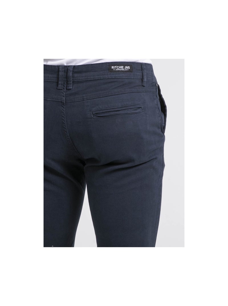 Pantalon chino VALDEK Bleu marine - Kiabi