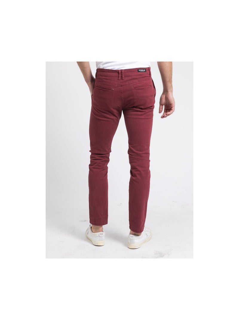 Pantalon chino VALDEK Bordeaux - Kiabi