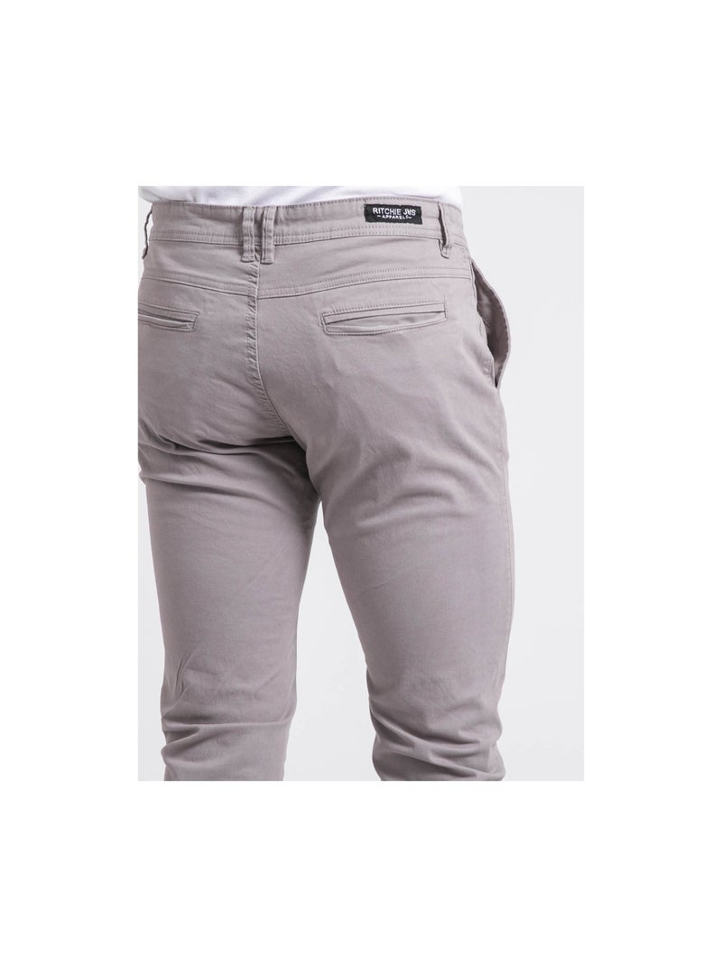 Pantalon chino VALDEK Gris - Kiabi
