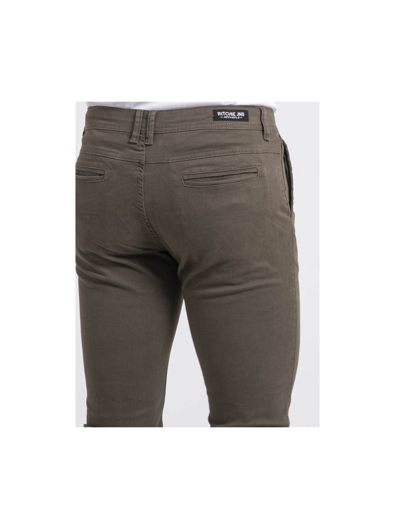 Pantalon chino VALDEK Kaki - Kiabi