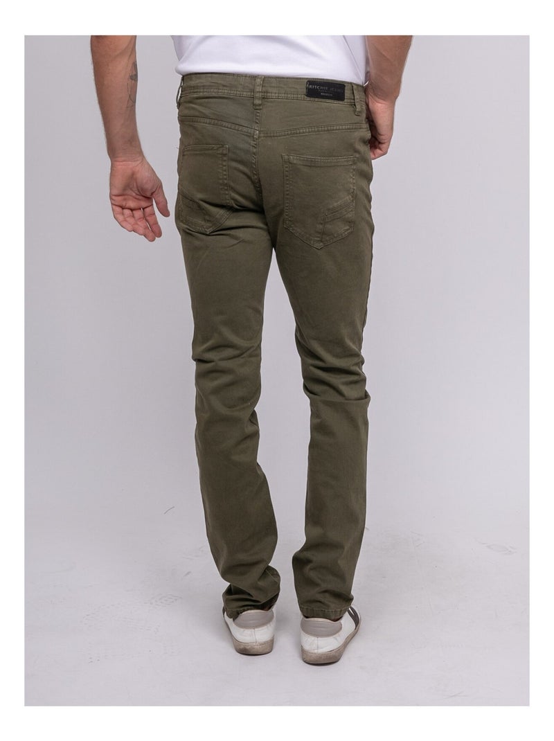 Pantalon chino varkane Kaki - Kiabi