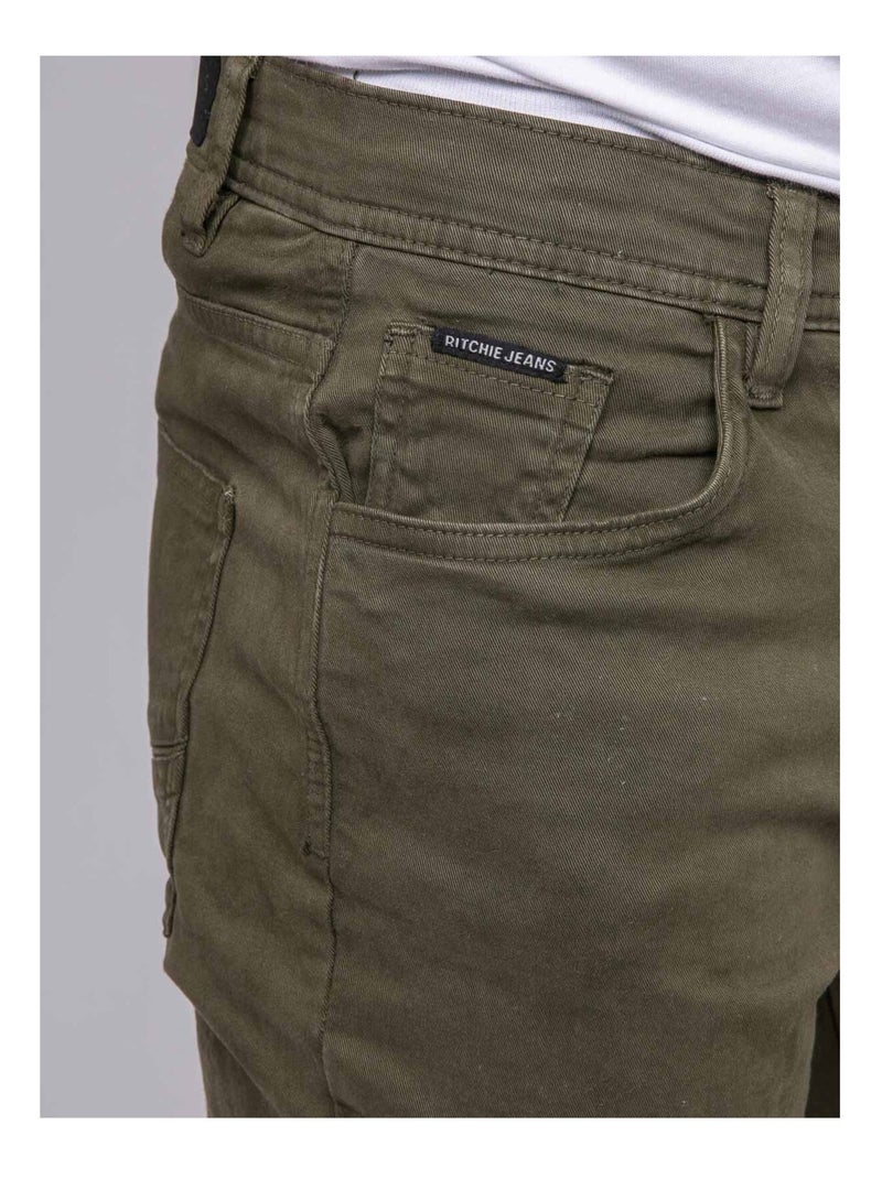 Pantalon chino varkane Kaki - Kiabi