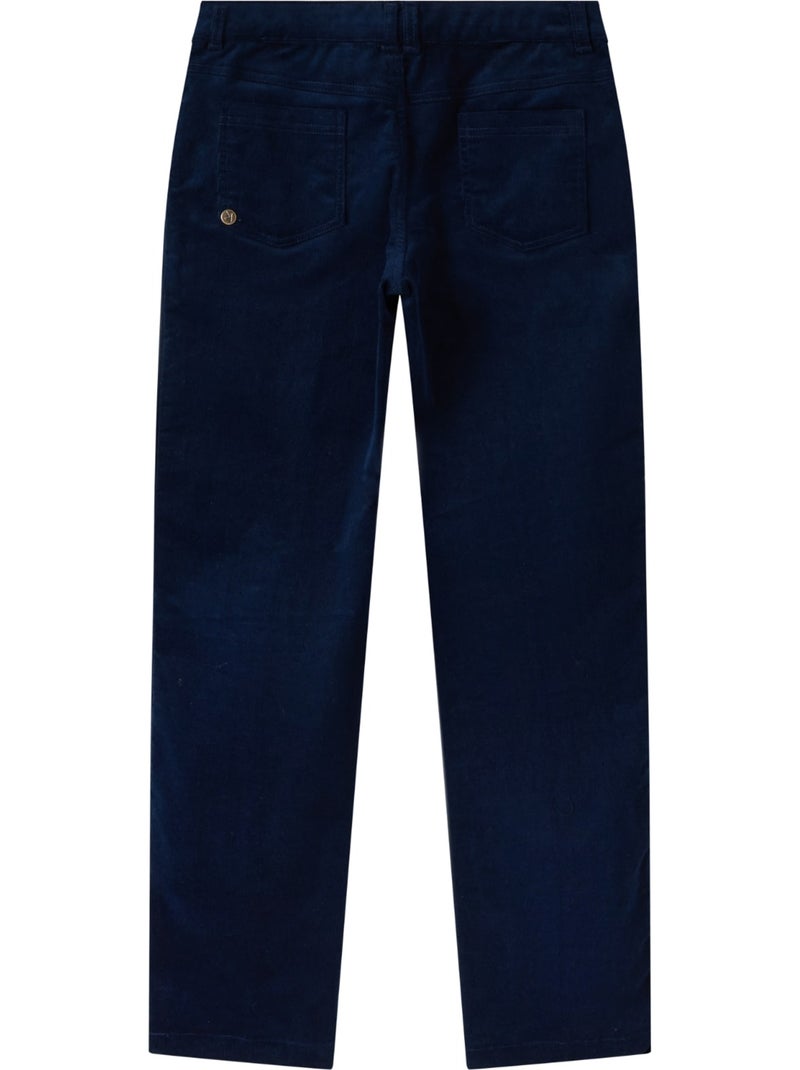 Pantalon Chino  Velours    SAINCLAIR - La Faute à Voltaire Bleu - Kiabi