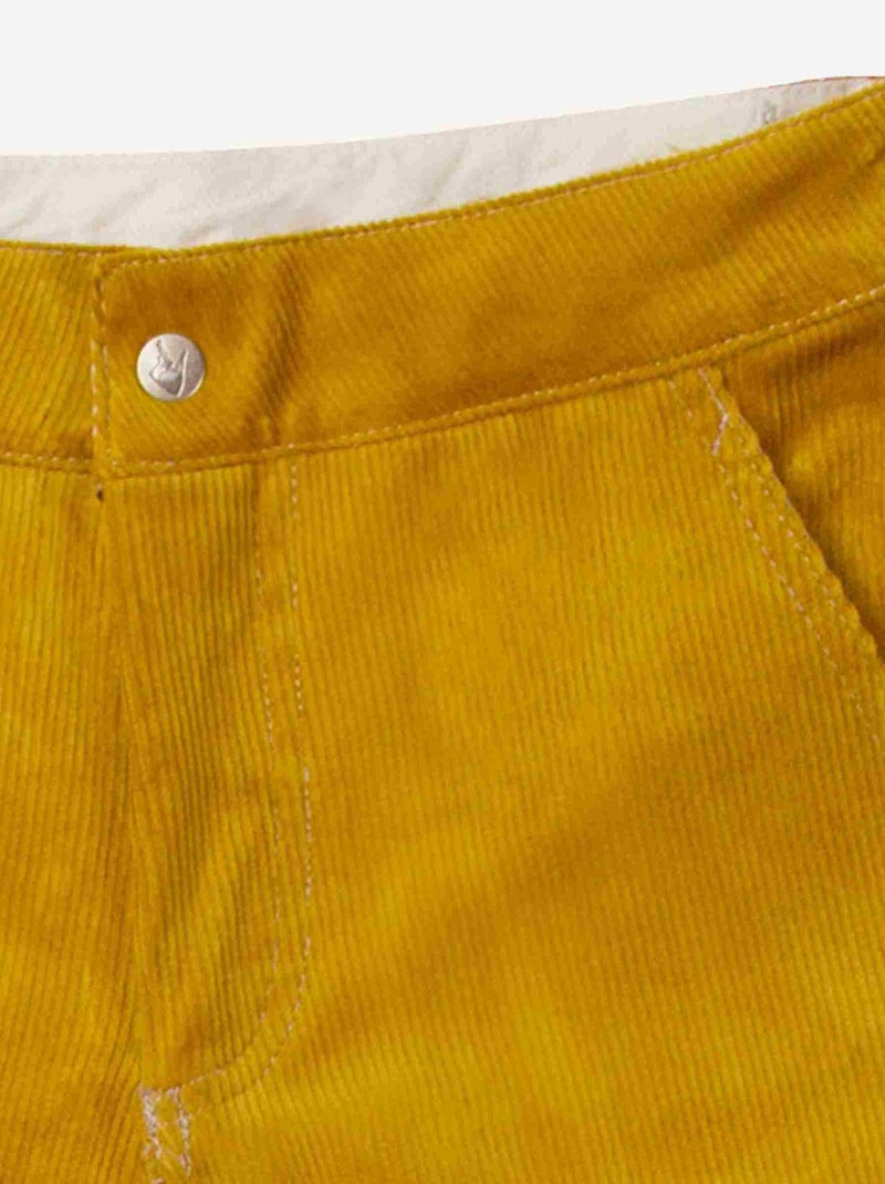 Pantalon Chino Velours    SAINCLAIR - La Faute à Voltaire Jaune - Kiabi